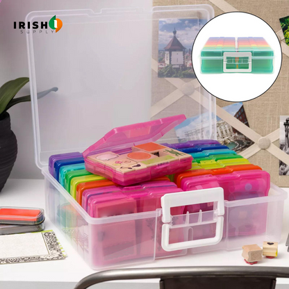 CRAFTCADDY Photo Cases and Clear Craft Storage Box