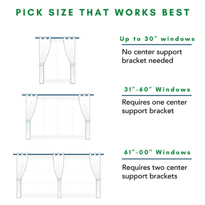 DRZHE Easy-Install Curtain Brackets