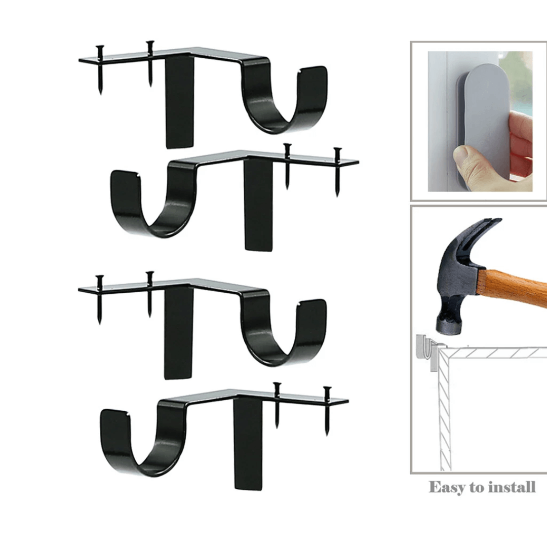 DRZHE Easy-Install Curtain Brackets