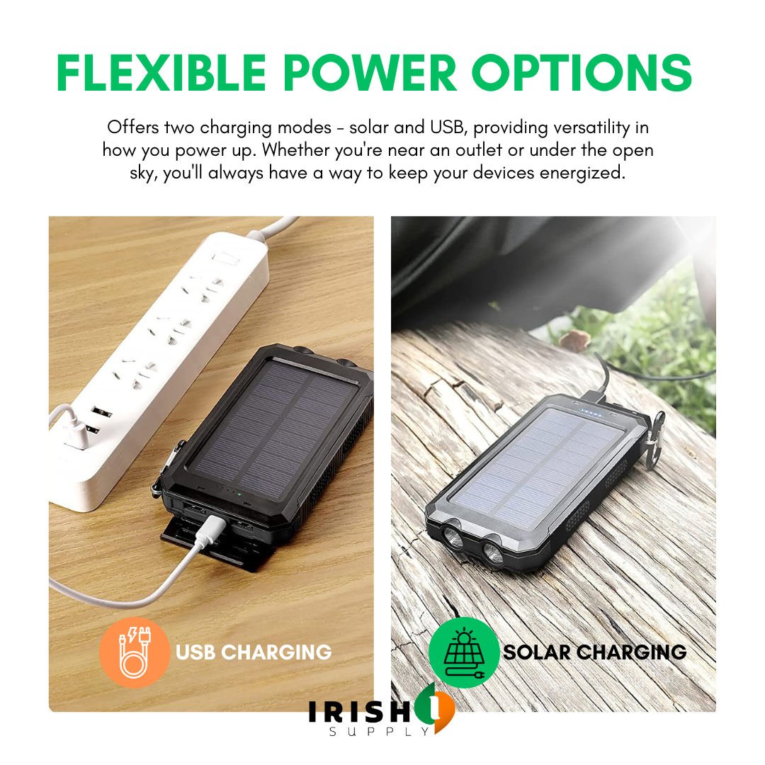 SOLPOCKET Portable Solar Power Bank (20000mAh)