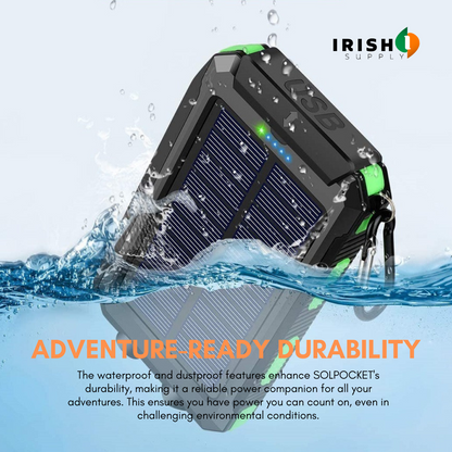 SOLPOCKET Portable Solar Power Bank (20000mAh)