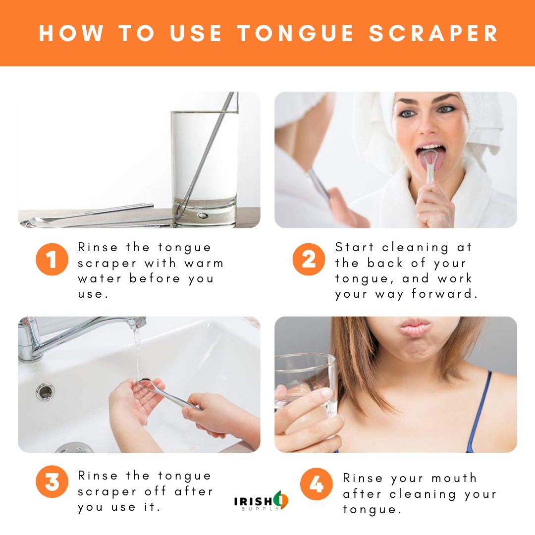 SCRAPEPRO Tongue Scraper Cleaner for Adults