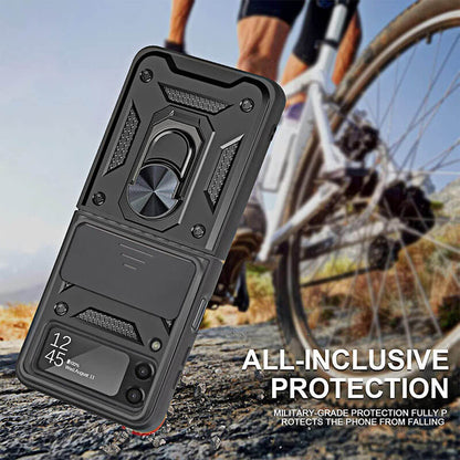 Drop Tested Cover with Magnetic Kickstand Car Mount Protective Case for Samsung Galaxy Z Flip4 Flip3 5G