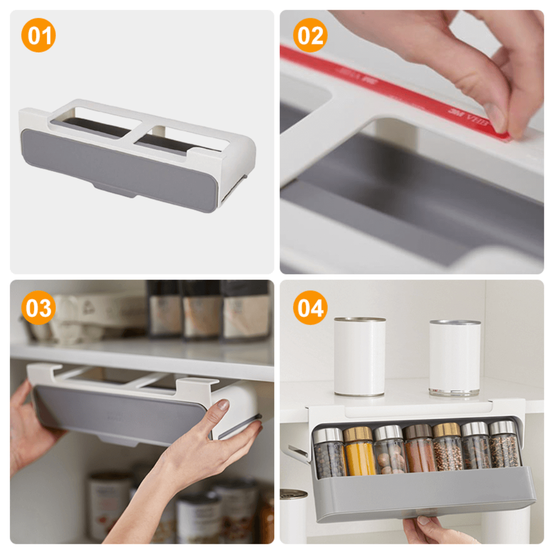 SpiceFlip™ Hideable Spice Rack