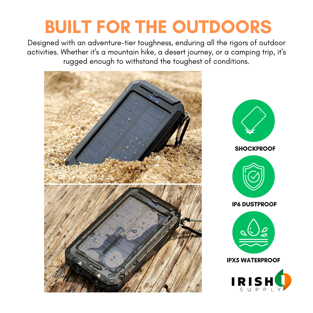 SOLPOCKET Portable Solar Power Bank (20000mAh)