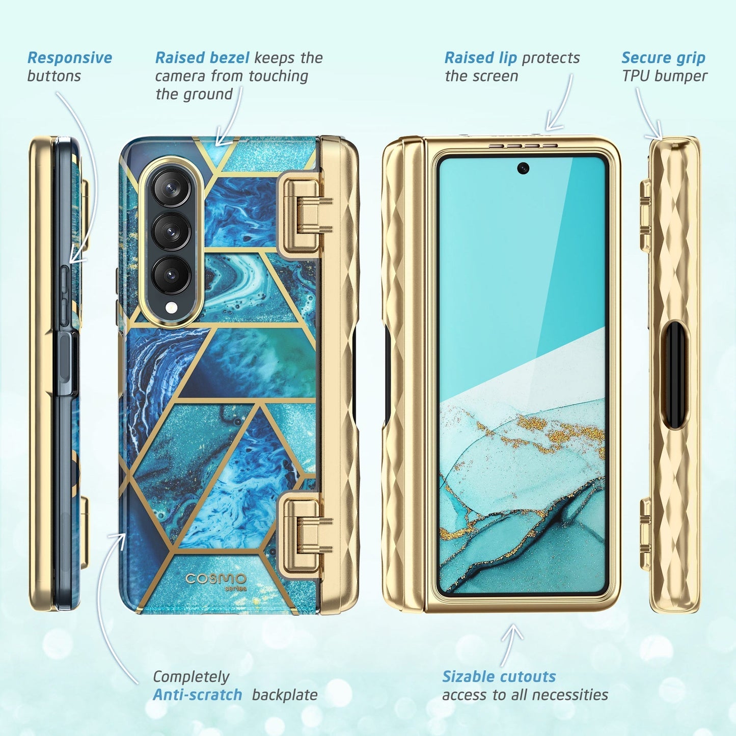 Galaxy Z Fold4 Cosmo Pro - Ocean Blue