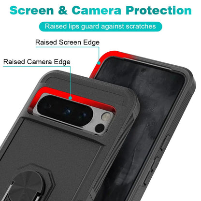 Armor Shockproof Case with Ring Holder For Google Pixel 8 Series