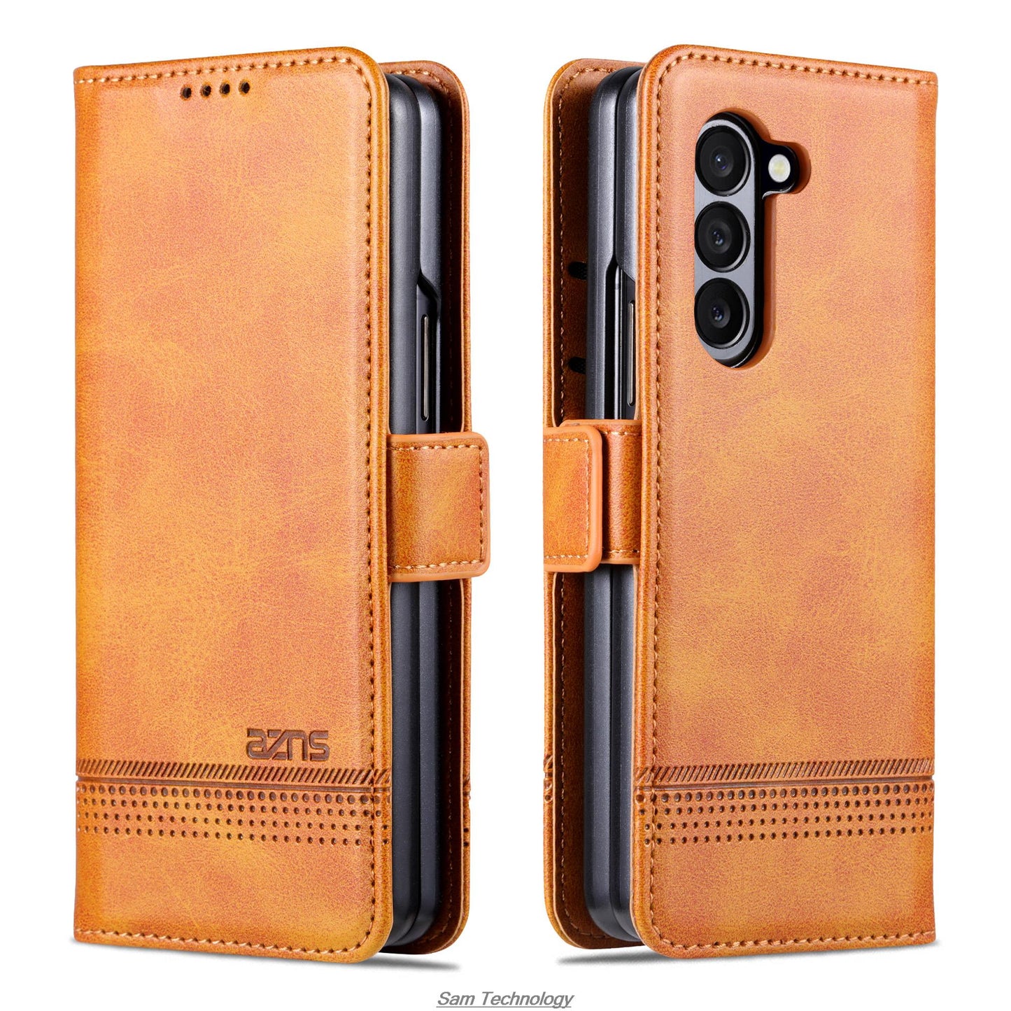 Magnetic Adsorption Leather Fitted Case For Samsung Galaxy Z Fold 5