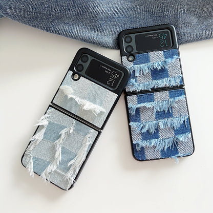 Stylish Vintage Denim Phone Case for Samsung Galaxy Z Flip 4&3