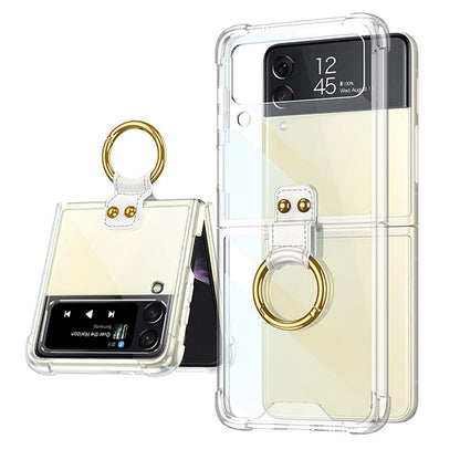 Transparent Case with Ring For Samsung Galaxy Z Flip 4