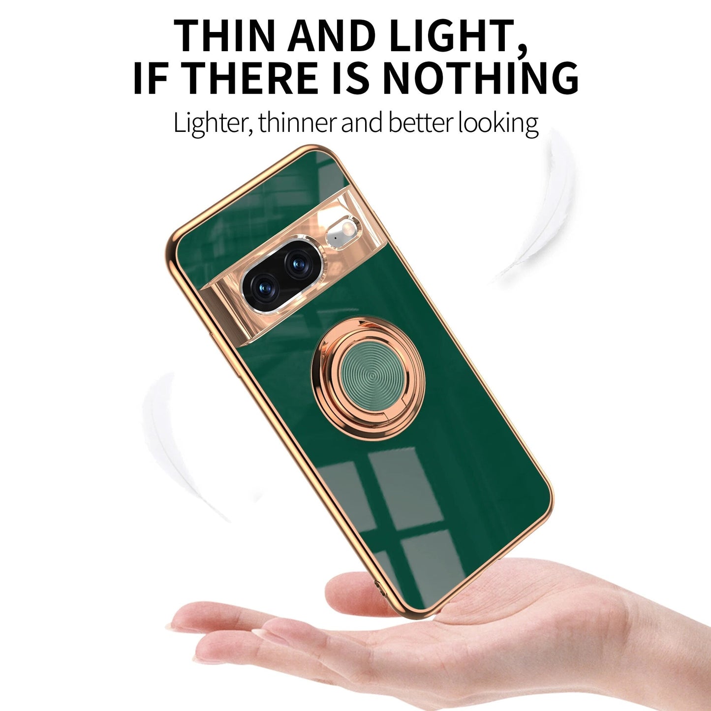 Luxury Electroplating Case with Ring Holder For Google Pixel 8 Series