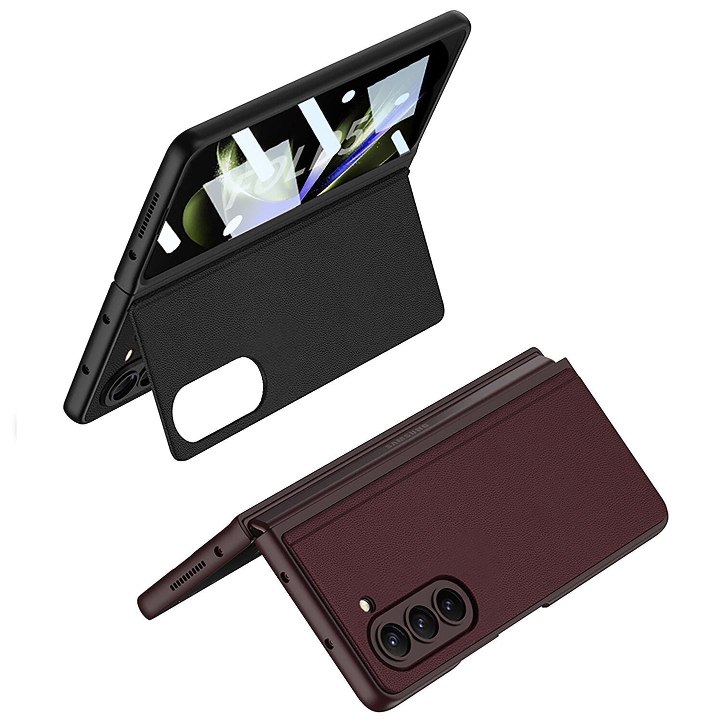 Ultra Thin Leather Case with Bracket For Samsung Galaxy Z Fold 5