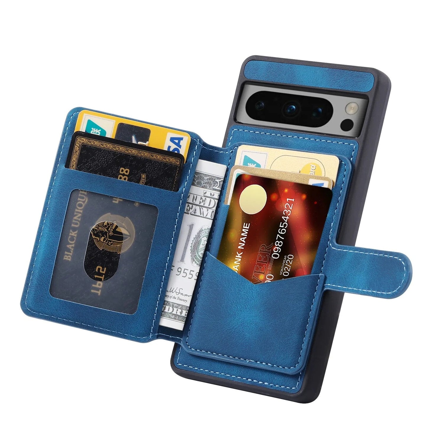 Shockproof Leather Wallet Case For Google Pixel 8 Series