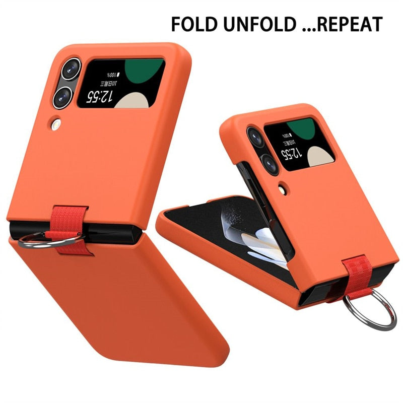 Fashion Foldable Ring Buckle Holder Phone Case for Samsung Galaxy Z Flip 5