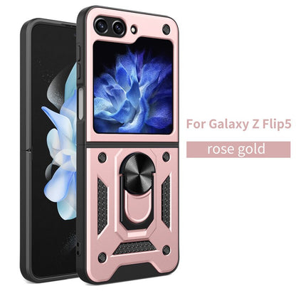 Armor Magnetic With Stand Holder Ring Case For Samsung Galaxy Z FLIP 5