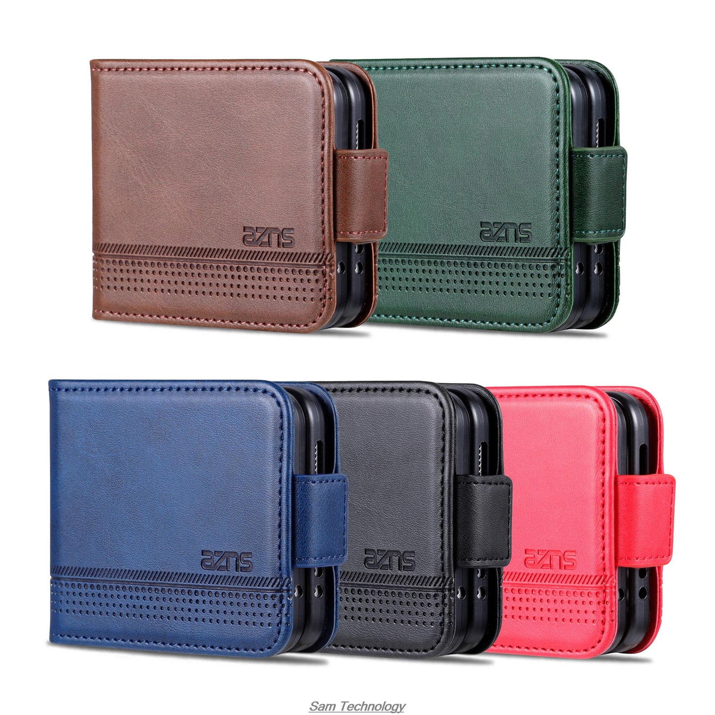 Deluxe Magnetic Adsorption Leather Case for Samsung Galaxy Z Flip 5