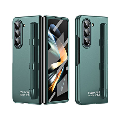 Electroplating Shockproof Case With Pen Slot For Samsung Galaxy Z Fold 5