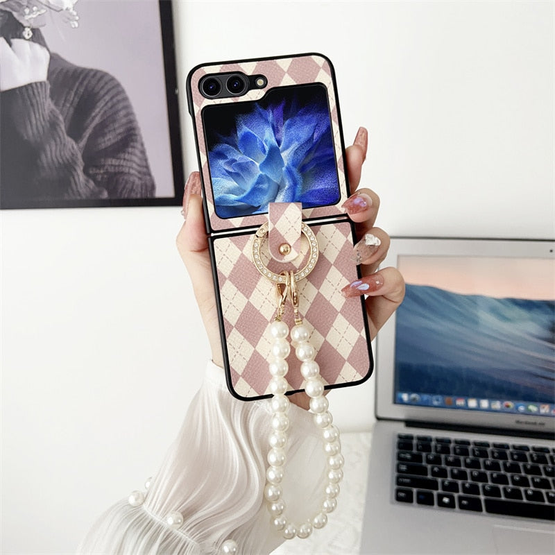 Luxury Cute Ring Phone Case For Samsung Galaxy Z Flip 5