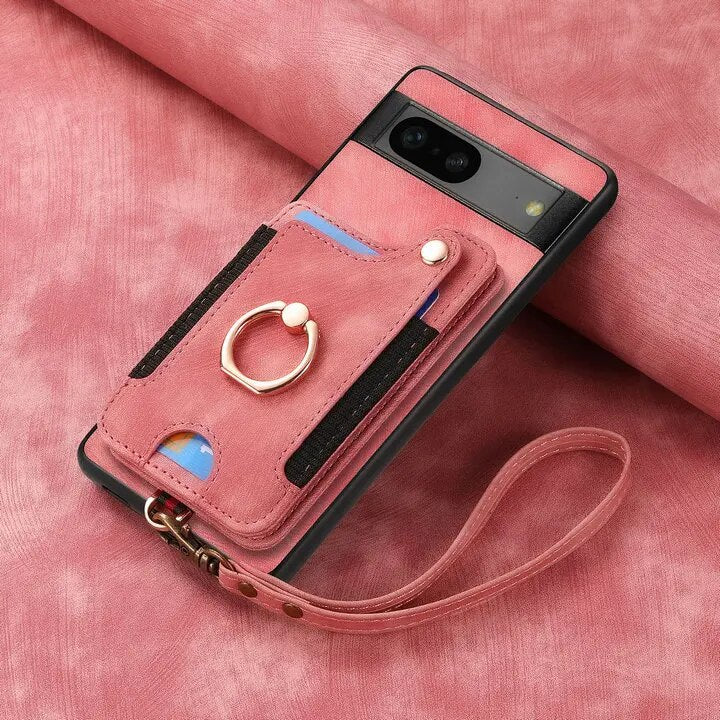 Luxury Leather Case with Stand For Google Pixel 8 Series