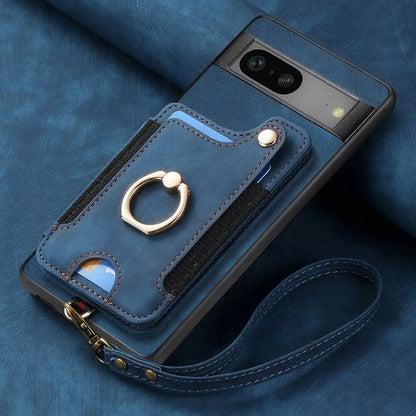 Luxury Leather Case with Stand For Google Pixel 8 Series