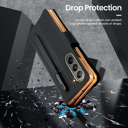 Magnetic Leather Flip Cover & S Pen Slot Holder for Samsung Galaxy Z Fold 5