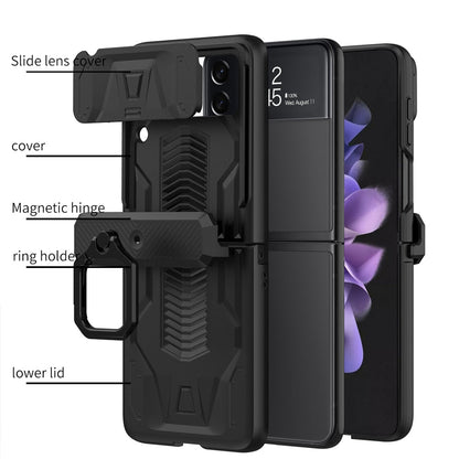 Magnetic Hinge All-Package Case For Samsung Galaxy Z Flip4 & Z Flip3 Case Back Slide Camera Protection