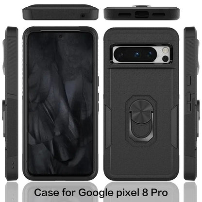 Armor Shockproof Case with Ring Holder For Google Pixel 8 Series