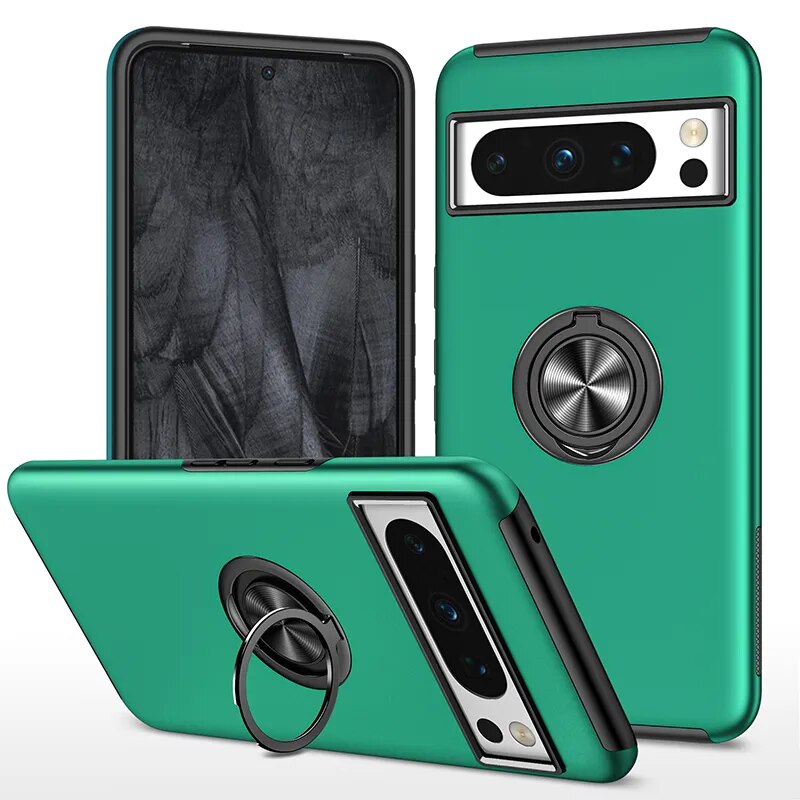 Armor Shockproof Case with Ring Stand For Google Pixel 8 Series