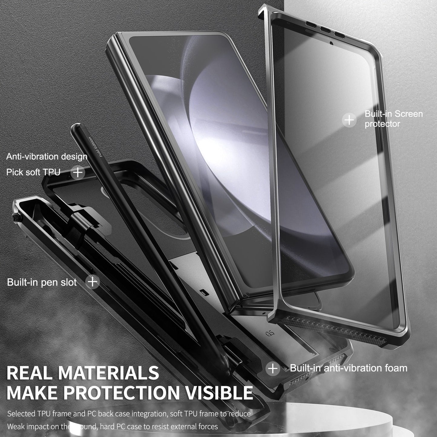 Shockproof Armor Case For Samsung Galaxy Z Fold 5