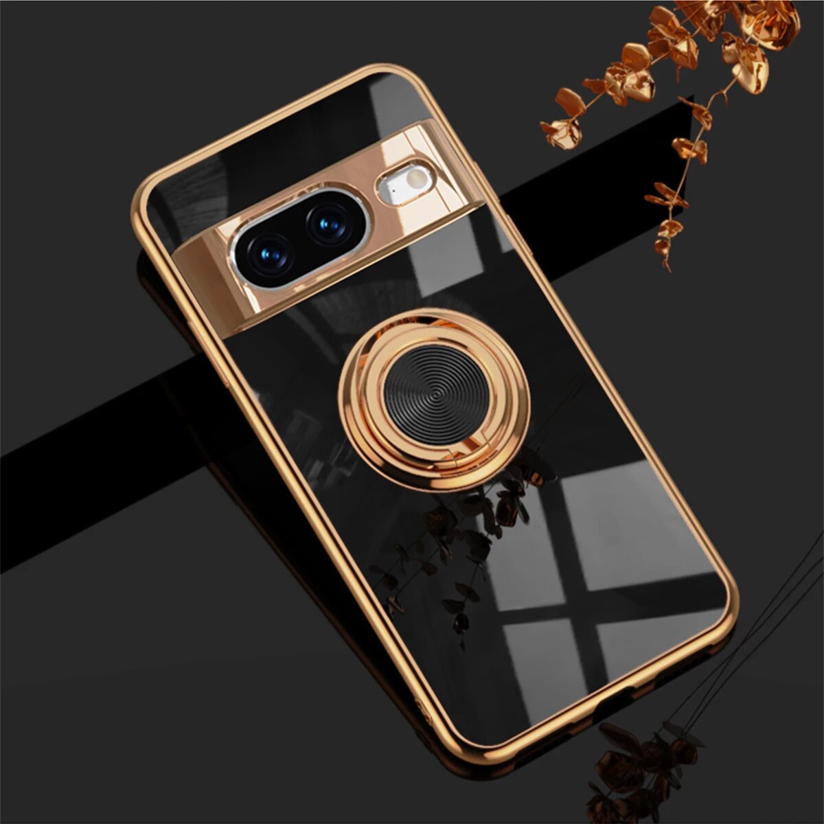 Luxury Electroplating Case with Ring Holder For Google Pixel 8 Series