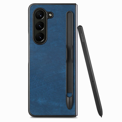 Retro Leather Case with Pen Slot For Samsung Galaxy Z Fold 5