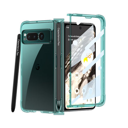 Transparent Shockproof Case with Pen Holder For Google Pixel Fold