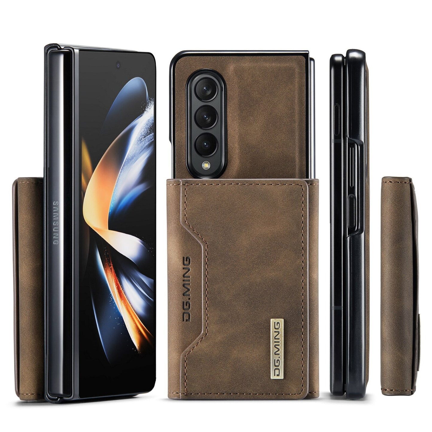 2 In 1 Leather Wallet Case For Samsung Galaxy Z Fold 5