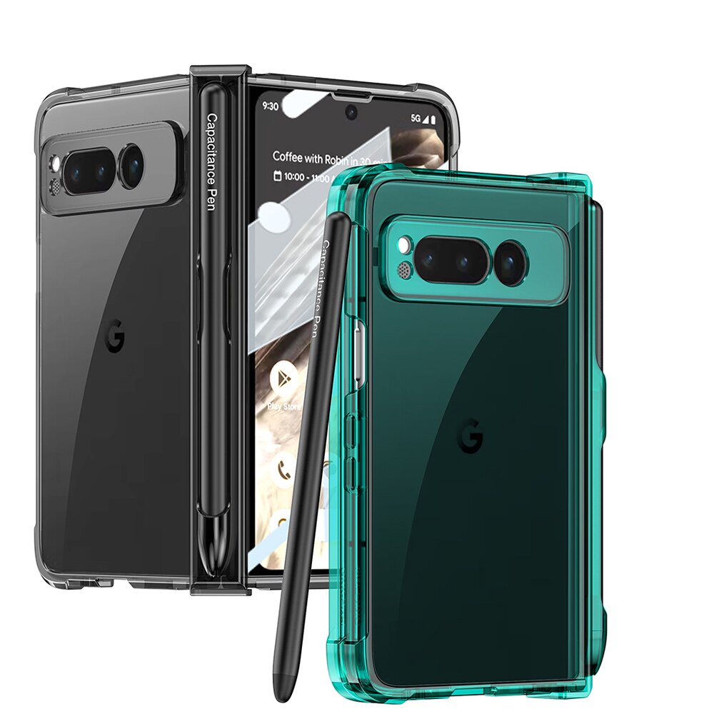 Transparent Shockproof Case with Pen Holder For Google Pixel Fold