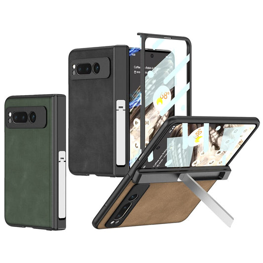 Leather magnet Cover With Bulit-in Screen protector for Google Pixel Fold