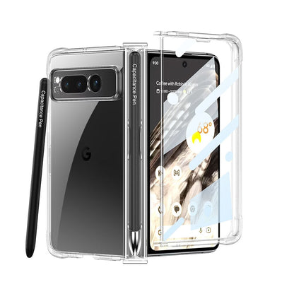 Transparent Shockproof Case with Pen Holder For Google Pixel Fold