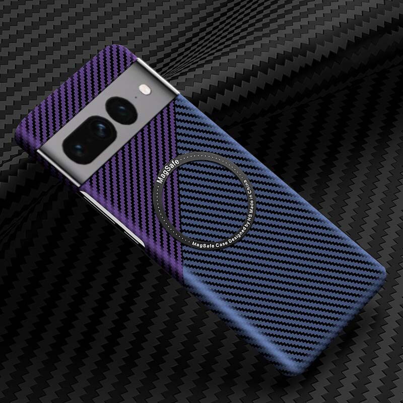 Wireless Carbon Fiber Phone Case For Google Pixel 7