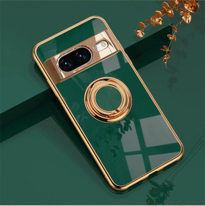 Luxury Electroplating Case with Ring Holder For Google Pixel 8 Series