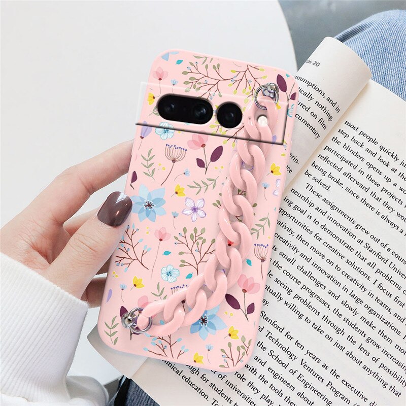 Flowers Silicone Matte Cover For Google Pixel 7 Pro