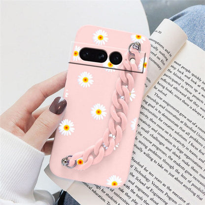 Flowers Silicone Matte Cover For Google Pixel 7 Pro