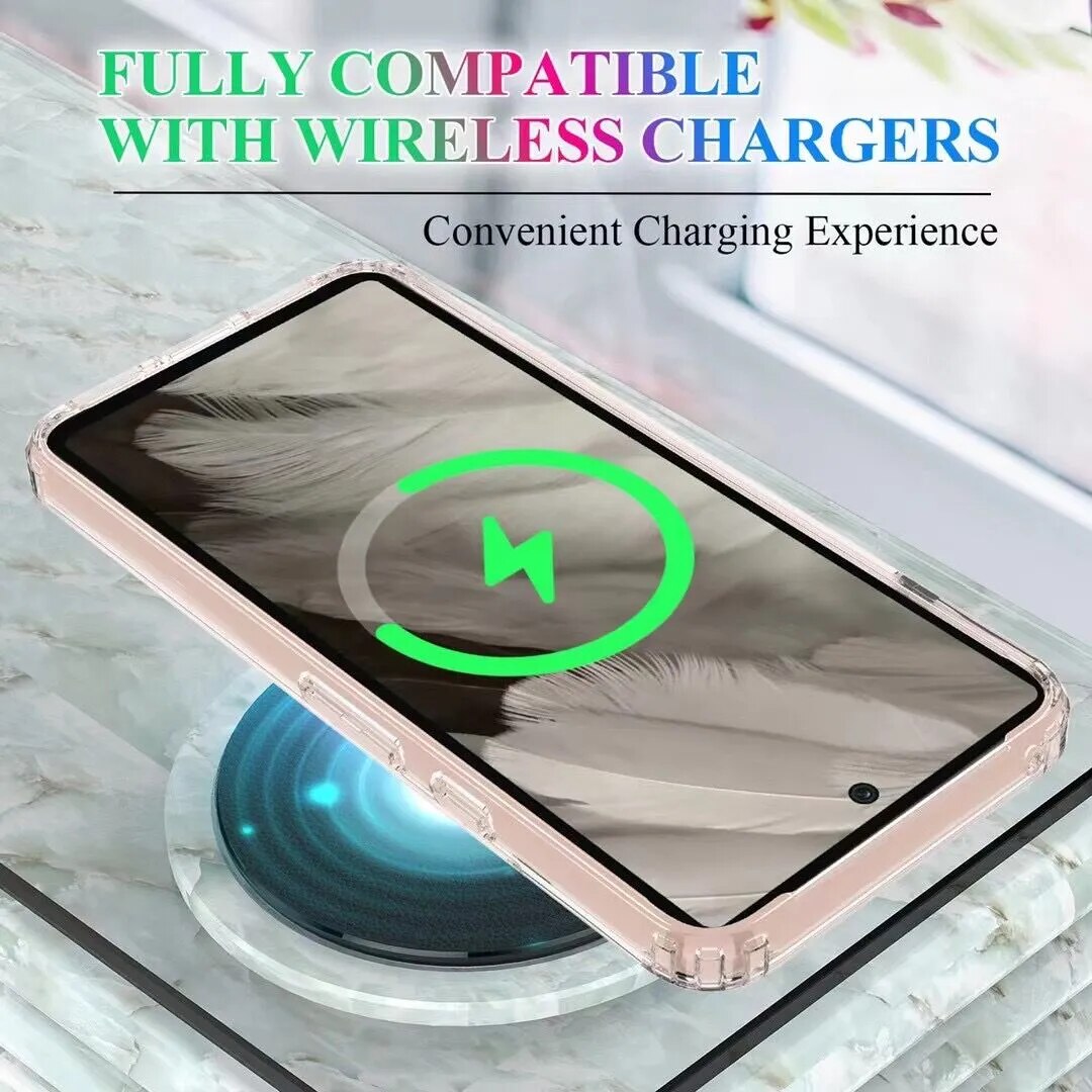 Transparent Magnetic Wireless charging Case For Google Pixel 8 Series