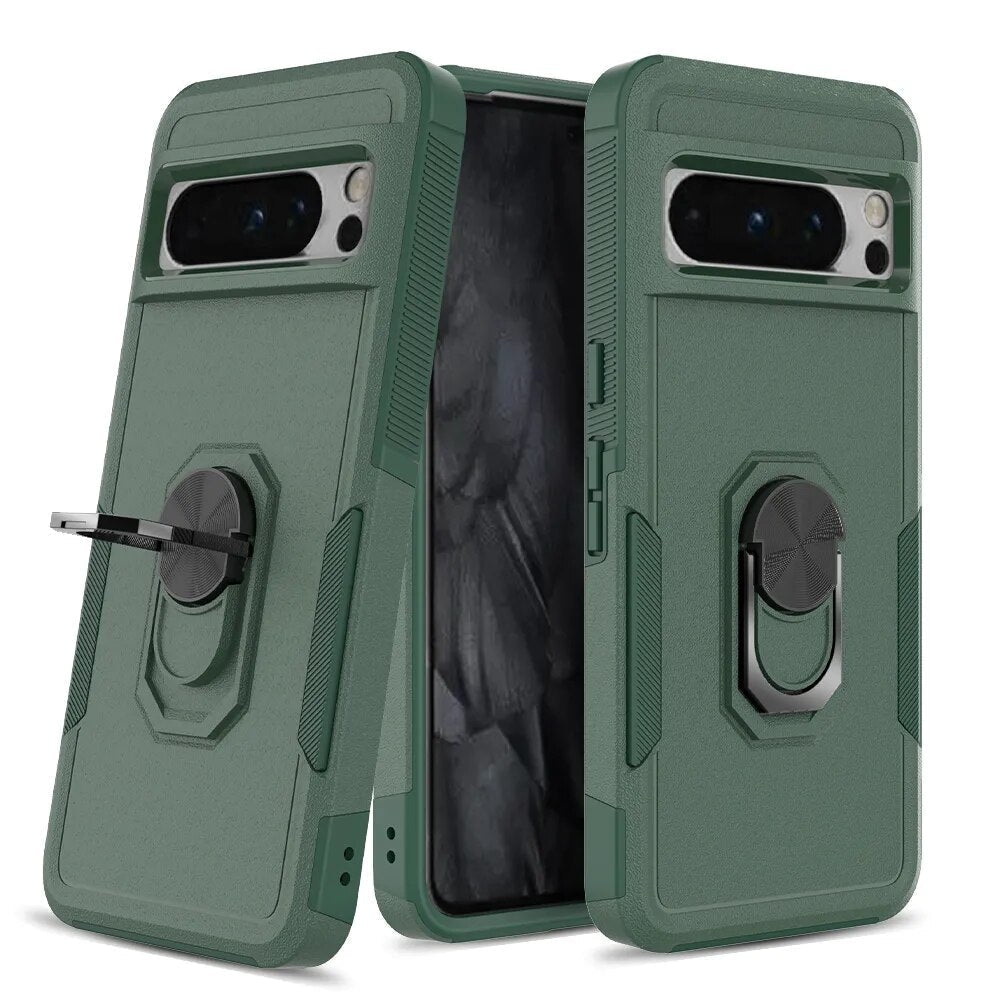 Armor Shockproof Case with Ring Holder For Google Pixel 8 Series