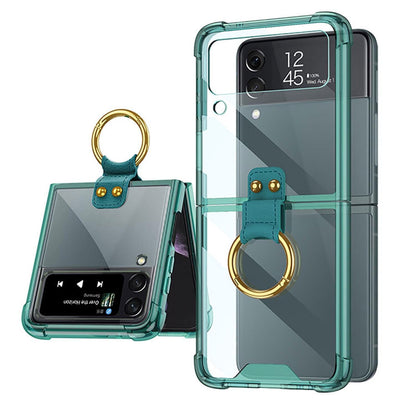 Transparent Case with Ring For Samsung Galaxy Z Flip 4