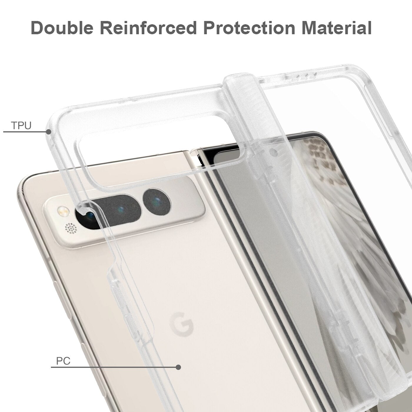 Google Pixel Fold Clear Case With Screen Fold Shell