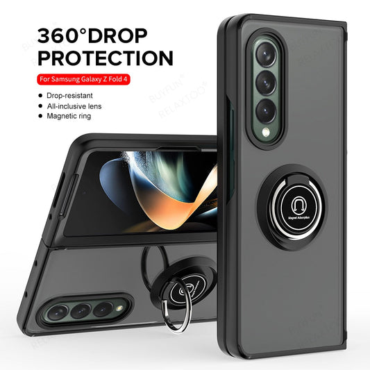 Magnet Holder Ring Armor Case For Samsung Galaxy Z Fold 4