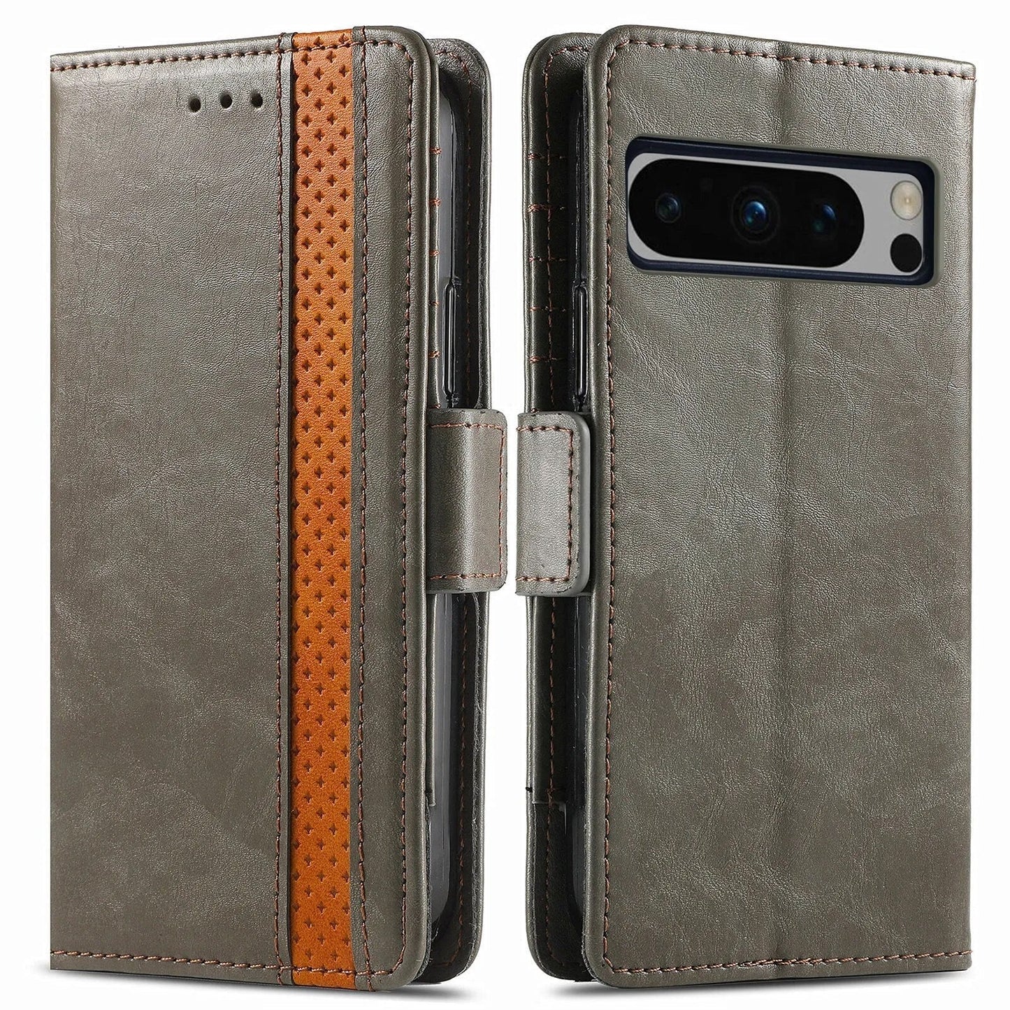 Premium Leather Case with Multifunction Wallet For Google Pixel 8 Series