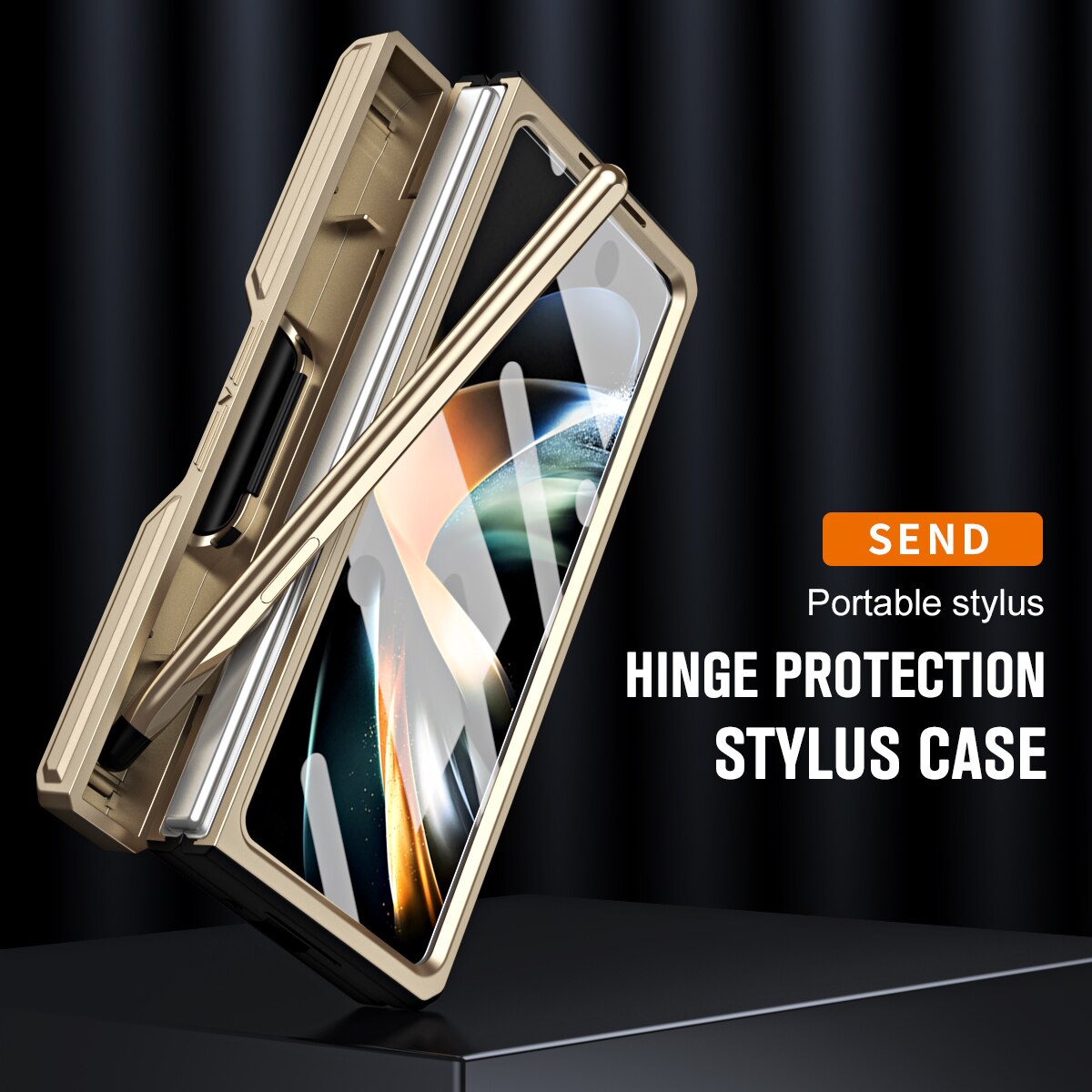 Hinge Armor Shockproof Magnetic Case For Samsung Galaxy Z Fold 5