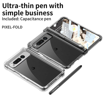 Transparent Shockproof Case with Pen Holder For Google Pixel Fold