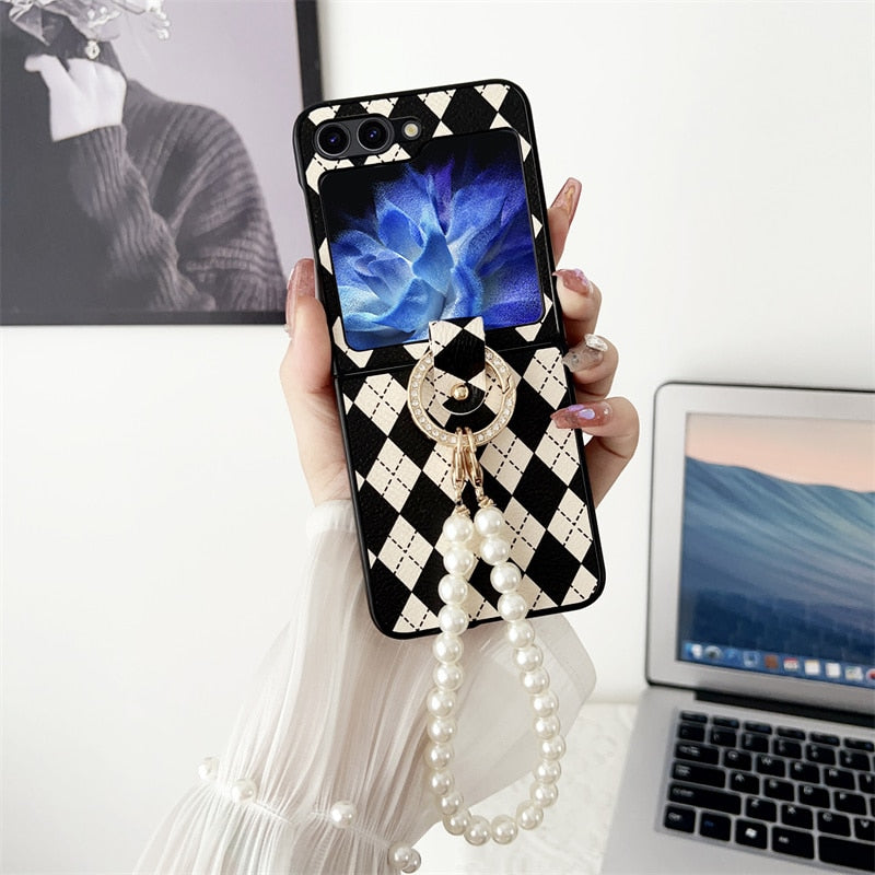 Luxury Cute Ring Phone Case For Samsung Galaxy Z Flip 5