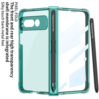 Transparent Shockproof Case with Pen Holder For Google Pixel Fold